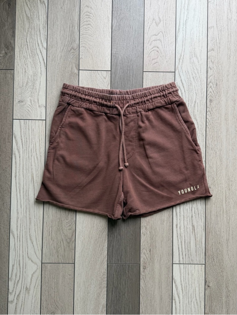 YoungLA Women’s Dusty Mauve Elastic Waist Shorts size L